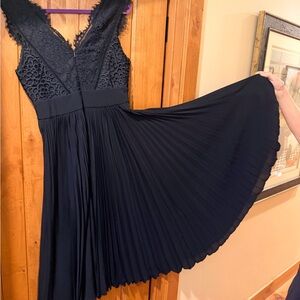 Rebecca Taylor Elegant Black Lace Evening Dress from Neiman Marcus. Worn once
